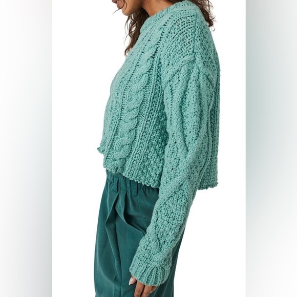 NWT Free People Cutting Edge Cable Knit Sweater - Picture 2 of 5